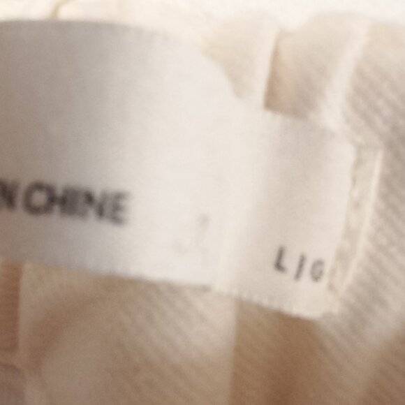 OAK + FORT  white stretch denim wide leg pants - Picture 4 of 10